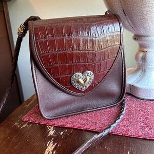 VINTAGE BRIGHTON Brown Leather Saddle Bag, cross-body